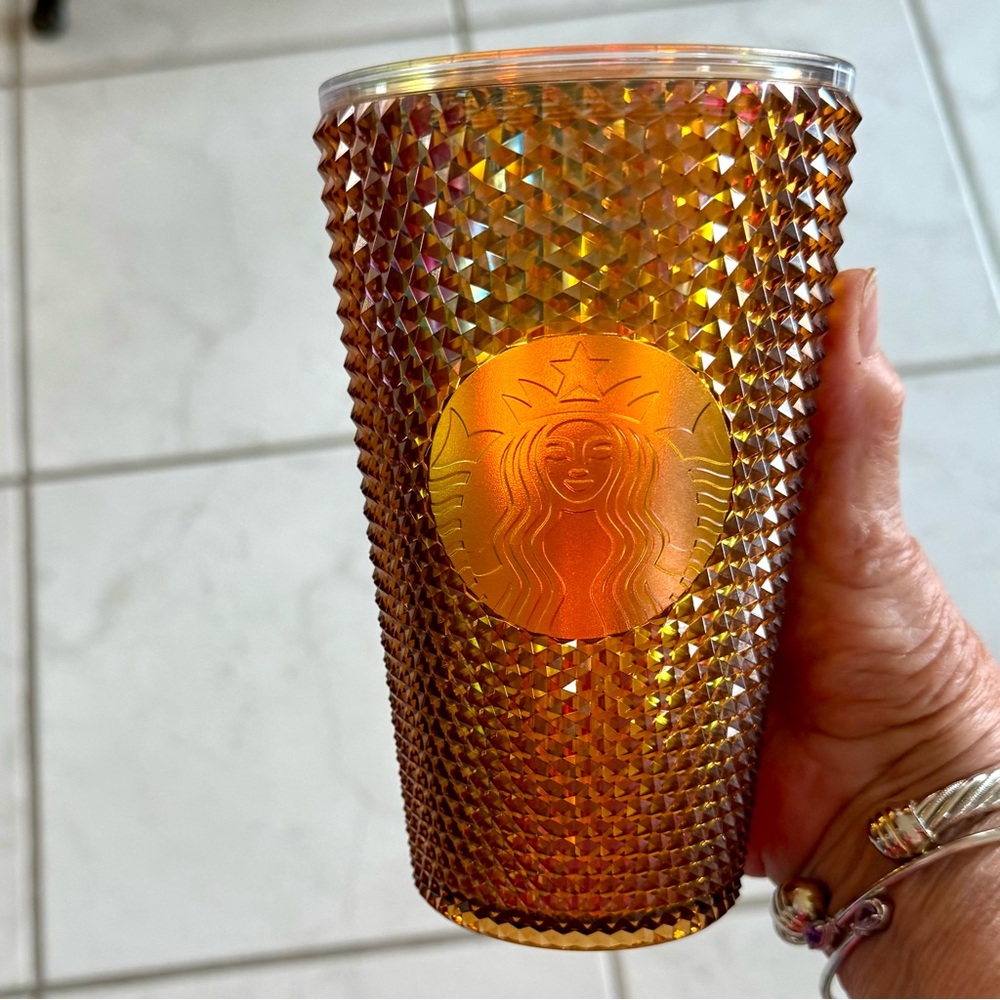Starbucks 50th anniversary Limited edition 2020 tumbler NWT iridescent gold stud - Picture 16 of 16